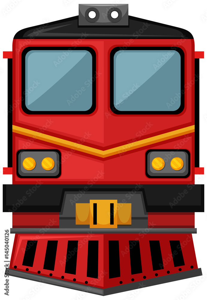 Triangle Train Red Train design in red color Stock Vector | Adobe Stock