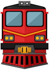 Poster - Train design in red color