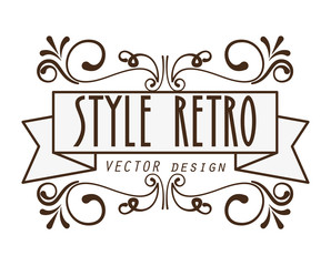 elegant frame style retro vector illustration design