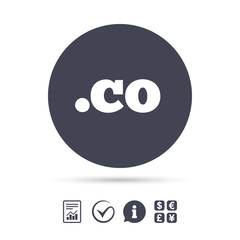 Domain CO sign icon. Top-level internet domain.