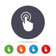 Sticker - Hand cursor sign icon. Hand pointer symbol.