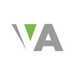 Wall Mural - letter v and a logo vector