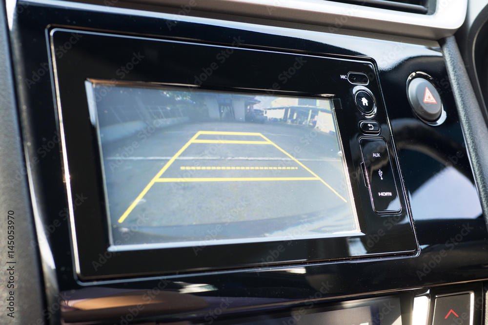 Right Rear Screen Car Rear View System Monitor reverse Stock Photo | Adobe Stock