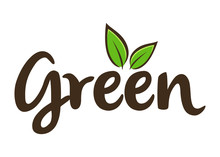Green Lettering Typography Art
