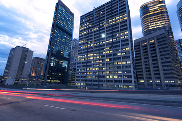 Canvas Print - Urban road trace