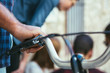 © click_and_photo - Crop hand on bike handlebar