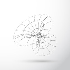 Technology background. Abstract 3d Funnel. Futuristic Technology Style.