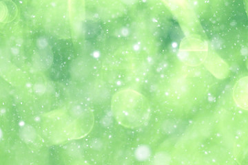 Sticker - Green background bokeh blurred glare rain