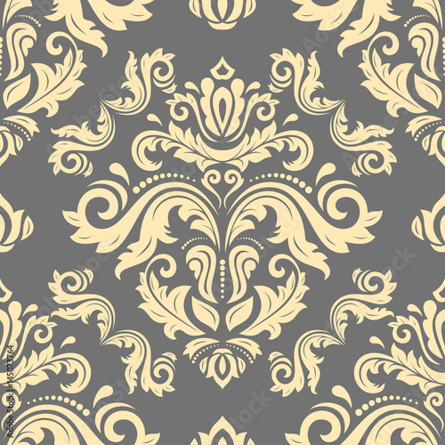 Naklejka na meble Orient vector classic golden pattern. Seamless abstract background with repeating elements. Orient background