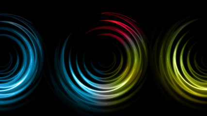 Wall Mural - triple rings flare pattern