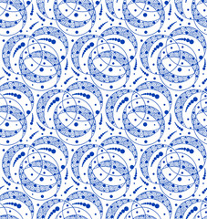 Aufkleber - vector seamless abstract blue pattern