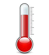 thermometer icon on white background