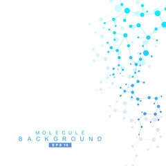 Wall Mural - structure molecule and communication. dna, atom, neurons. scientific concept for your design. connec