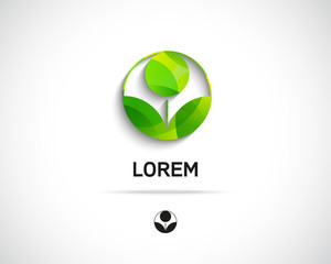 Poster - Eco Leaf Logo