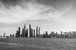 Dubai skyline b&w