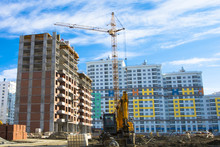 	Panorama Of The Construction Of Modern Concrete Buildings