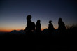 © lansa - Watch the evening with a group on a hill