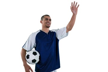 Wall Mural - Football player waving his hand