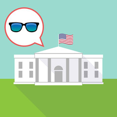 Poster - The White House with  a sunglasses icon