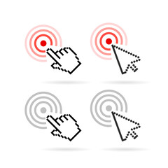 Canvas Print - Click cursor vector icon