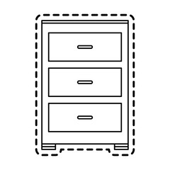 Sticker - archive furniture icon image vector illustration design 