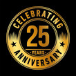 25 years anniversary logo template. Vector and illustration. 