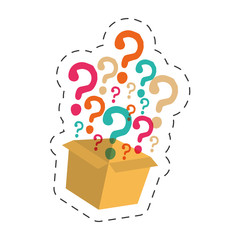 Canvas Print - box question mark image vector illustration eps 10