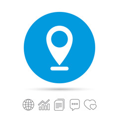 Poster - Internet mark icon. Navigation pointer symbol.