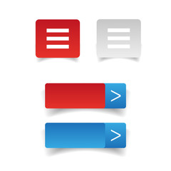 Poster - Web buttons set vector