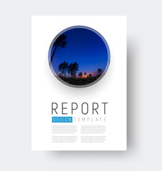 Poster - template for the white cover of the flyer, books for advertising business, travel, food.