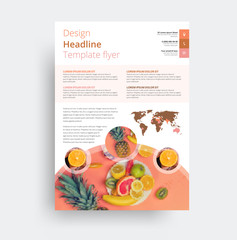 Poster - design of the universal flyer is a round form for images.