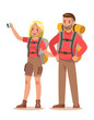Family lifestyle. Family travel time. Happy family go to Camping. Vector illustration design. no6