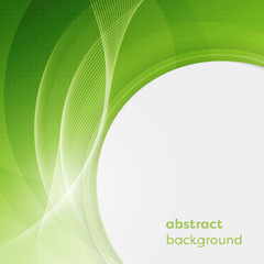 Fototapete - Vector business background with abstract circles and glowing lines.