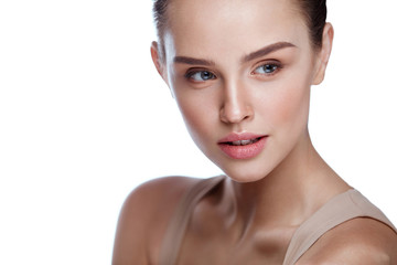 Wall Mural - beauty woman face. beautiful female with facial makeup