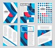 © happyvector071 - Abstract vector layout background set. For art template design, list, front page, mockup brochure theme style, banner, idea, cover, booklet, print, flyer, book, blank, card, ad, sign, sheet,, a4