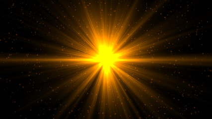 Wall Mural - lens flare light over black background. easy to add overlay or screen filter over photos