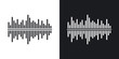 © RealVector - Vector digital equalizer icon. Two-tone version on black and white background