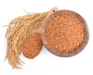  rice red isolated on whte background