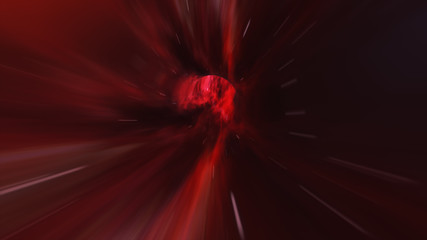 Wall Mural - magic wormhole - a twist in outer space flight into a black hole