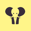 Logo of an elephant silhouette, vector elephant logo