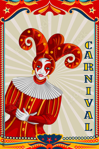 Vintage Retro Carnival Party Banner Poster Design Buy This Stock