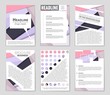© happyvector071 - Abstract vector layout background set. For art template design, list, front page, mockup brochure theme style, banner, idea, cover, booklet, print, flyer, book, blank, card, ad, sign, sheet,, a4