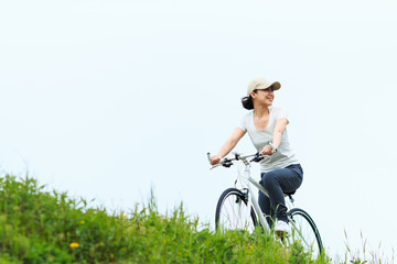 Poster - 自転車に乗っている女性,サイクリング