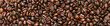 panorama  beans coffee isolated on a white background.