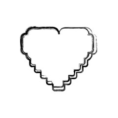 Canvas Print - Pixelated heart shape icon vector illustration graphic design