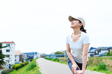 Poster - ストレッチ運動をしている女性