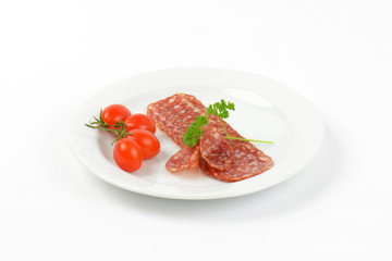 Wall Mural - thin slices of salami