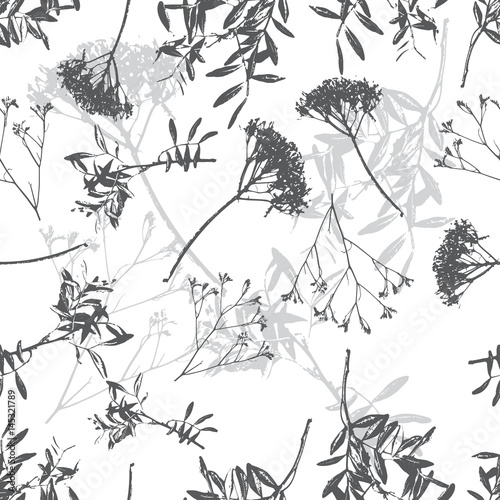 Floral Black And White Seamless Pattern Universal Floral Background Dry Leaves And Flowers Pattern Design Stock Vector Adobe Stock Floral Black And White Seamless Pattern Universal Floral Background Dry Leaves And Flowers Pattern Design Stock Vector Adobe Stock