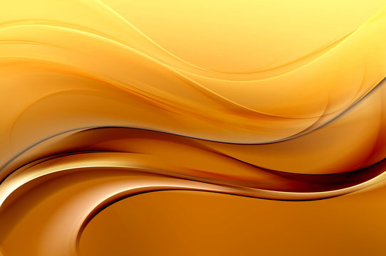 Design trendy elements for card, website, wallpaper, presentation. Brown gold modern bright waves art. Blurred pattern effect background. Abstract creative graphic template. Decorative business style.