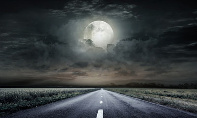 Canvas Print - road in the night